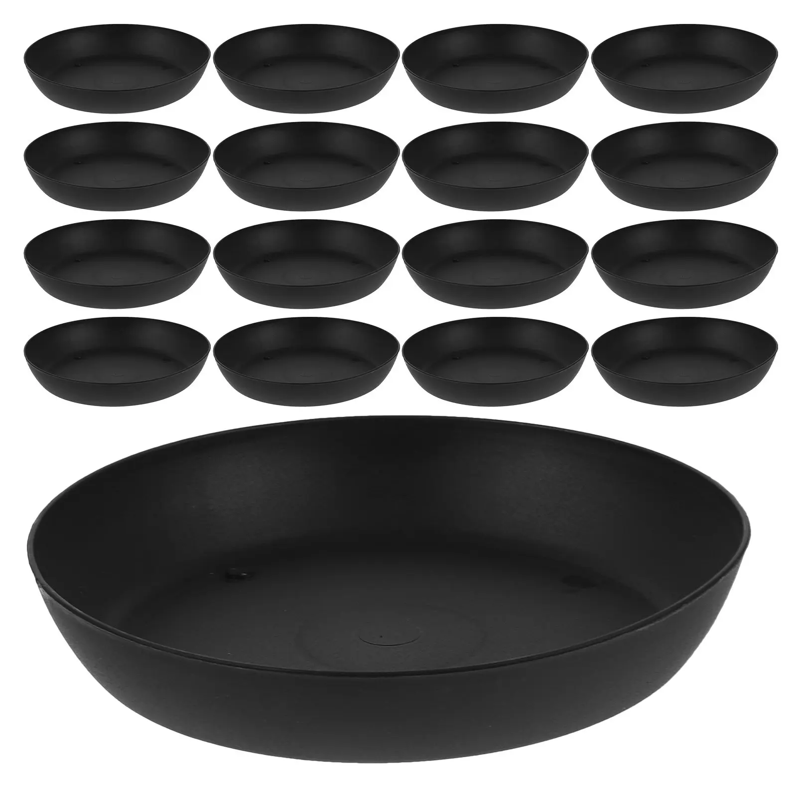 24Pcs Plastic Plant Saucer Drip Trays Holder Plant Pot Base Tray Round Outdoor Garden Bonsai