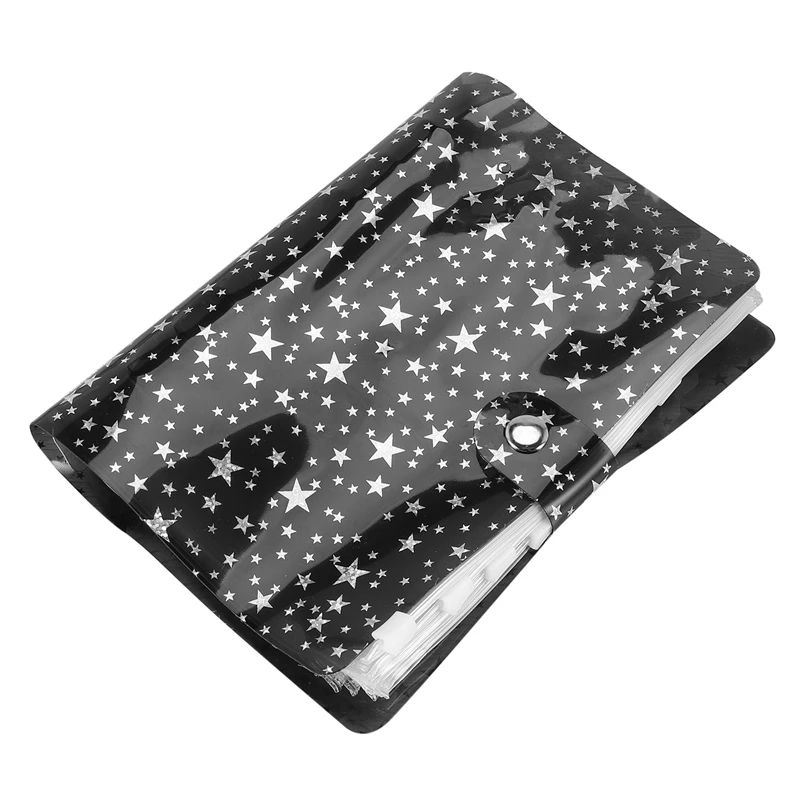 11Pcs A6 Budget Binder PVC 6 Ring Refillable Binder Cover With 9 Binder Pockets/1 Binder Card / 1 Label