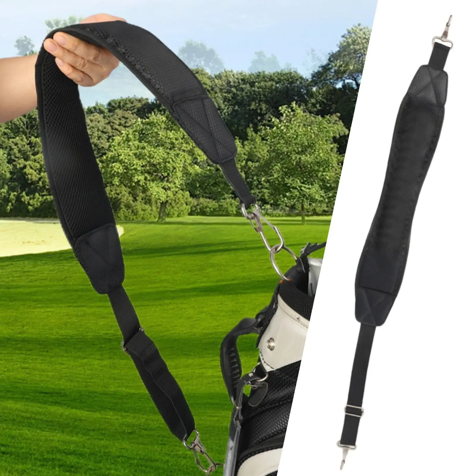 

Сумка для гольфа, одинарный плечевой ремень, регулируемые ремни для сумки для гольфа, прочные толстые ремни с подкладкой, регулируемые ремни с одной мягкой подкладкой, нескользящие