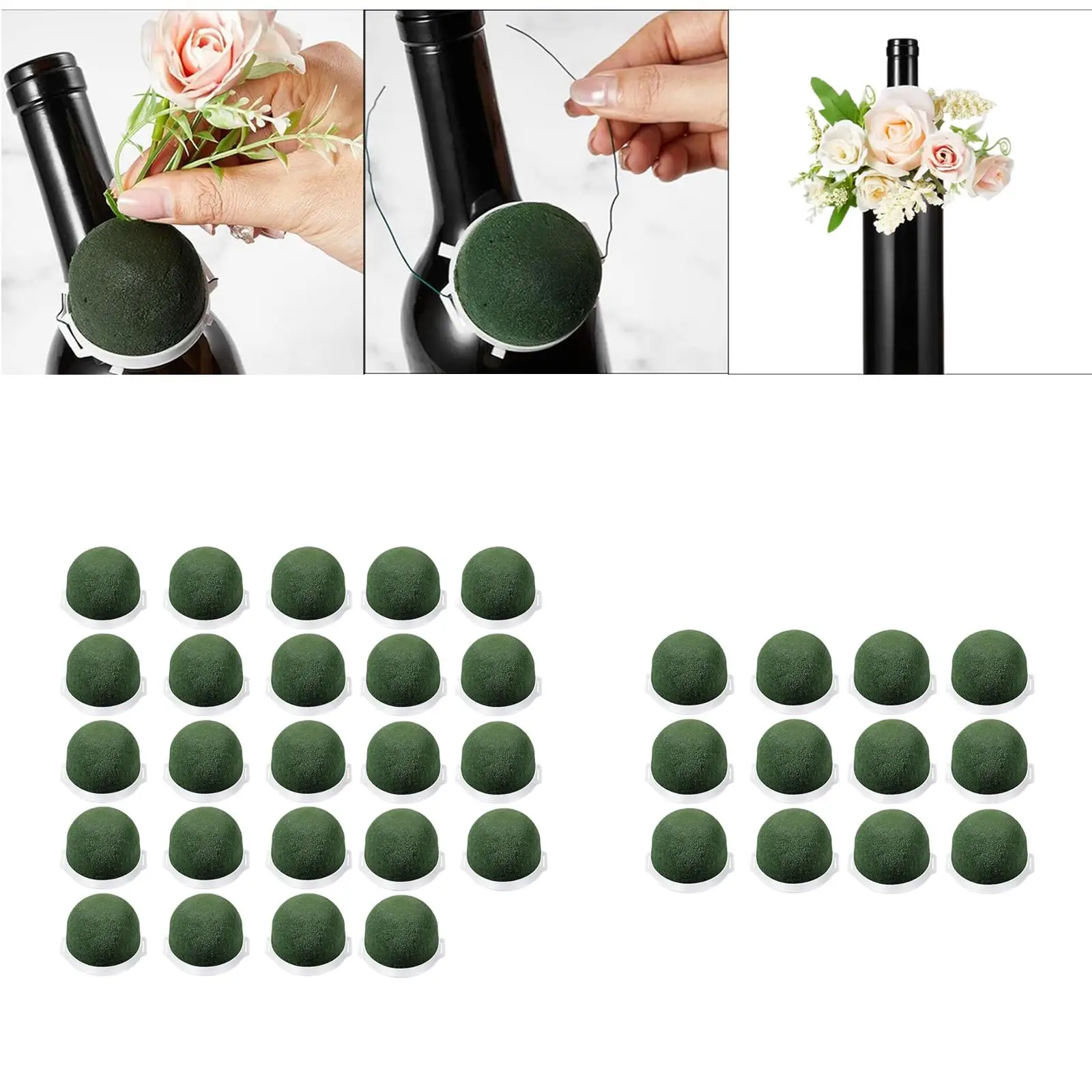 Mini Floral Foam Florist Foam Green Floral Foam Craft Flower Arrangements Green Plant Foam for Club Shops Wedding Party Hotels