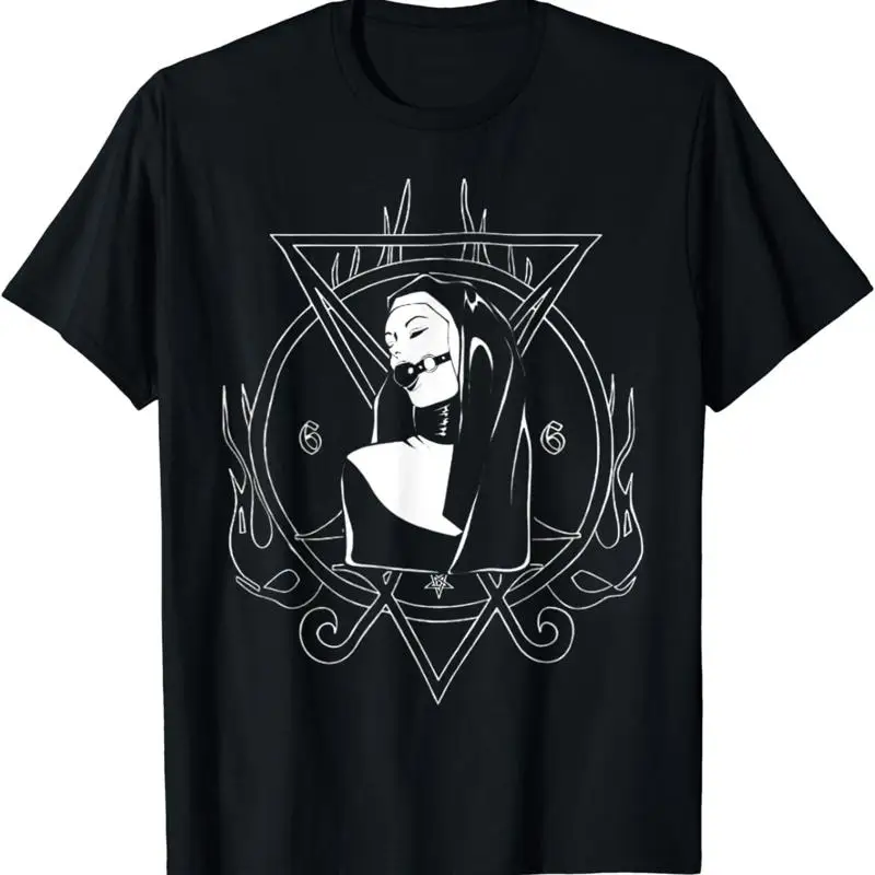 New Nun Sexy Girl Design Devil Pentagram T Shirt S 4Xl