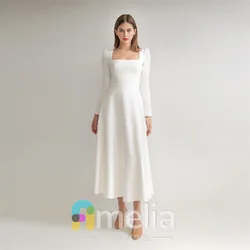 Amelia Evening Dresses Square Collar Crepe for Special Occasions Formal Gowns Elegant Party Dresses Woman For Dubai 2024