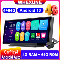 10.26 Inch Car DVR K720 Carplay Auto 4G GPS Navigation Dashboard 1080P FHD Dual Lens Android 13 Rearview Mirror Recorder Dashcam