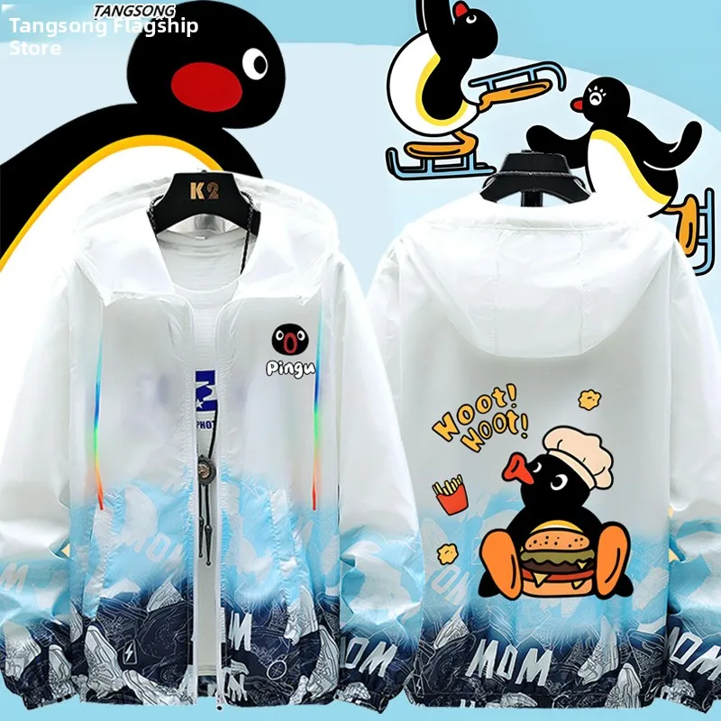 

Легкая дышащая солнцезащитная одежда Penguin Fly U Cartoon, летняя верхняя одежда, толстовка с длинными рукавами, полиэстер...