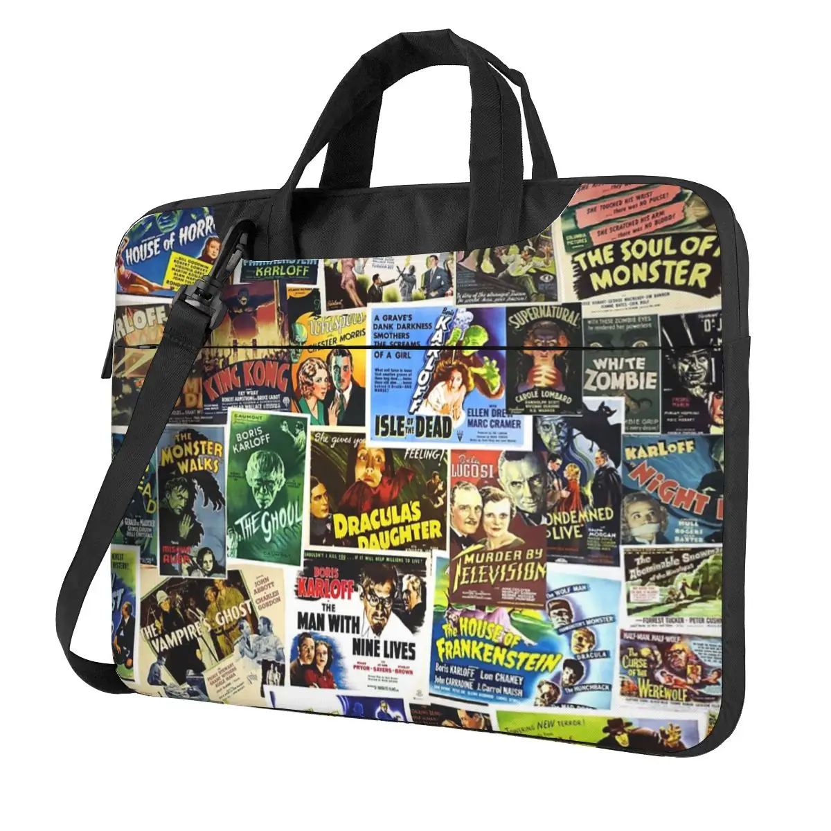 Vintage Horror Laptop Bag Protective Case Computer Bag 13 14 15.6 Inch Crossbody Notebook Pouch For Macbook Pro Air