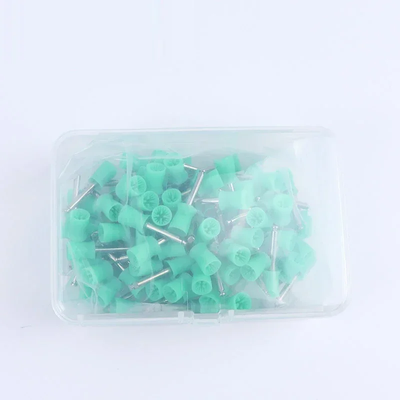 

100pcs Dental Polishing CupHygienic Silicone Color Flat Head for Deep Porcelain Teeth Cleaning and Accurate Oral Grinding