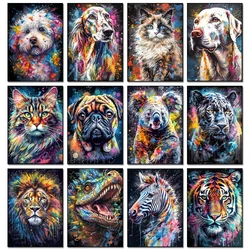 5D Diamond Painting Kit Dog Full Rhinestone Animal Mosaic Inlay Full Diamond Gem Embroidery Fantasy Wall Decoration Living Room