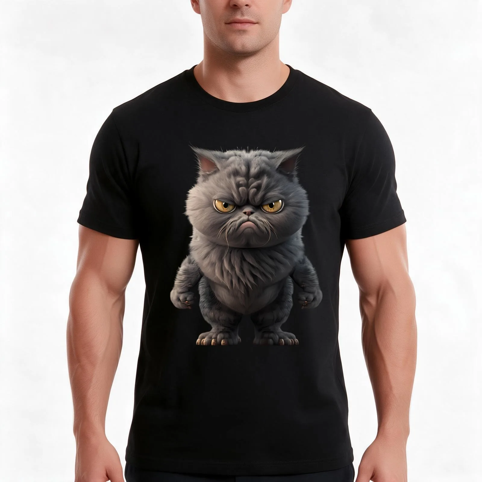 Purrfectly Pissed T-Shirt Summer Casual Cotton Tee Oversized Streetwear Tops Vintage Graphic Print Loose Fit Short Sleeve