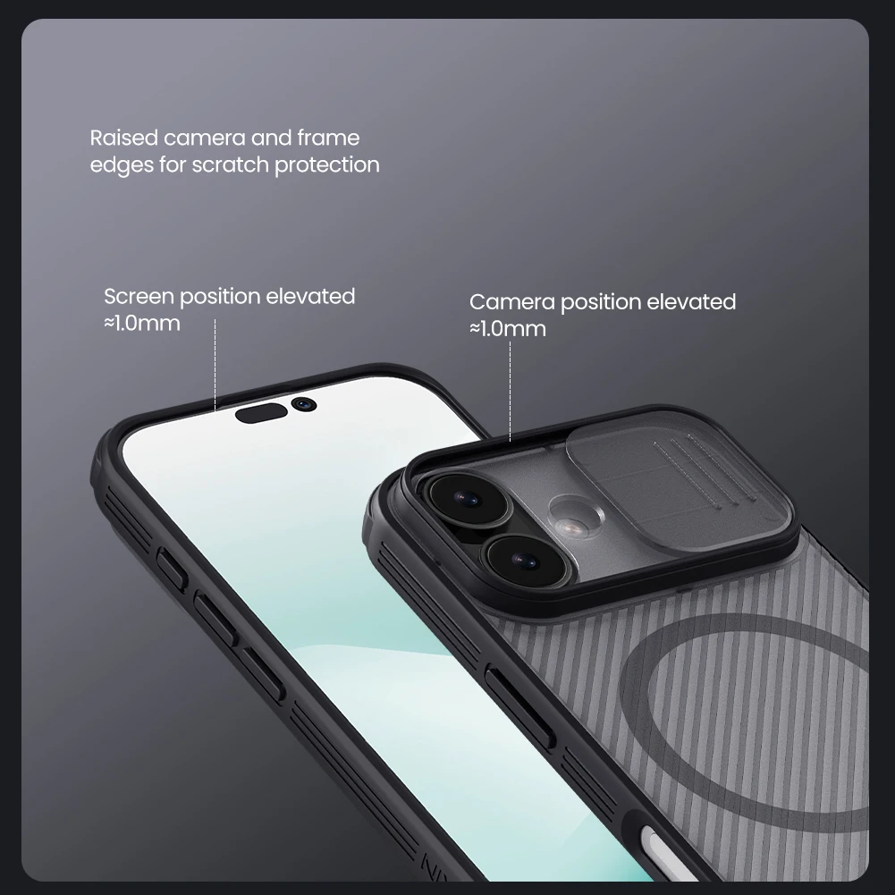 

Nillkin For iPhone 17 Pro Max / 17 Air Case Magnetic CamShield Pro Camera Slide with Magsafe Hard PC Back cover For iPhone 17