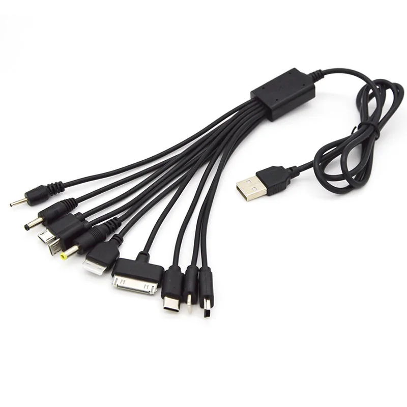 10 in 1 Universal USB Cable Multi Charging Cable Compatible with Multiple Cell Phone Blutooth Earphone Speaker MP3 Player & More