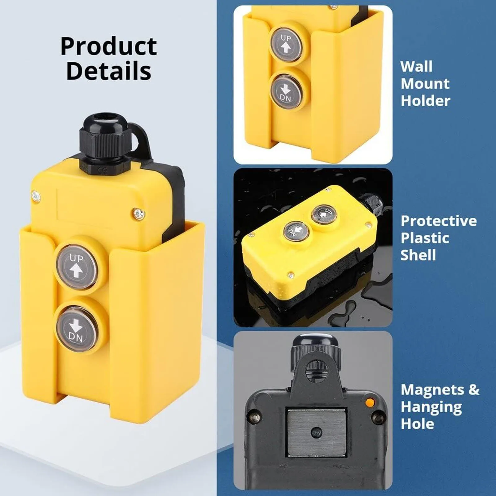 

Dump Trailer Controller Dump Trailer Remote Control 12V 4 Wire 3 Wire Up and Down Control for Crane Lifting