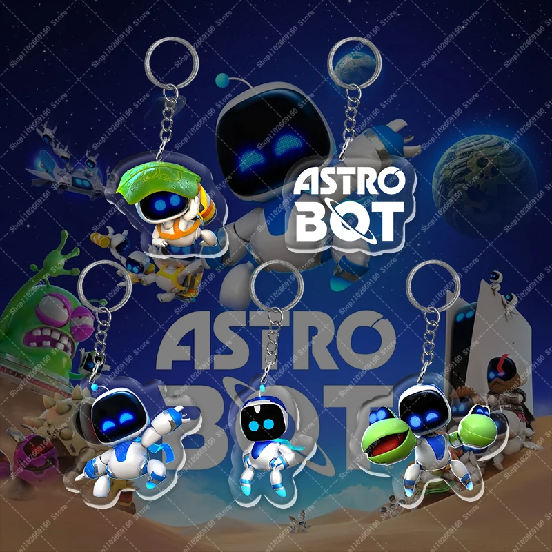 Astro Bot Boy cartoon Acrylic Keychain Kids Anime Keyring Children Cute  Key Chain Pendant Fashion Jewelry Accessories Gift 2025