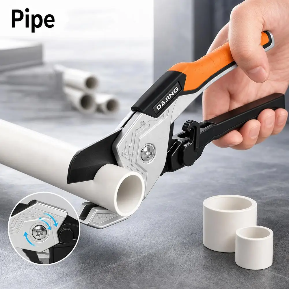 PVC Pipe Cutter 0-32mm SK5 Steel Shears Manual PPR PU PE Pipe Scissors Ergonomic Handle Tube Cutting Tool Plumbing Hand Tool