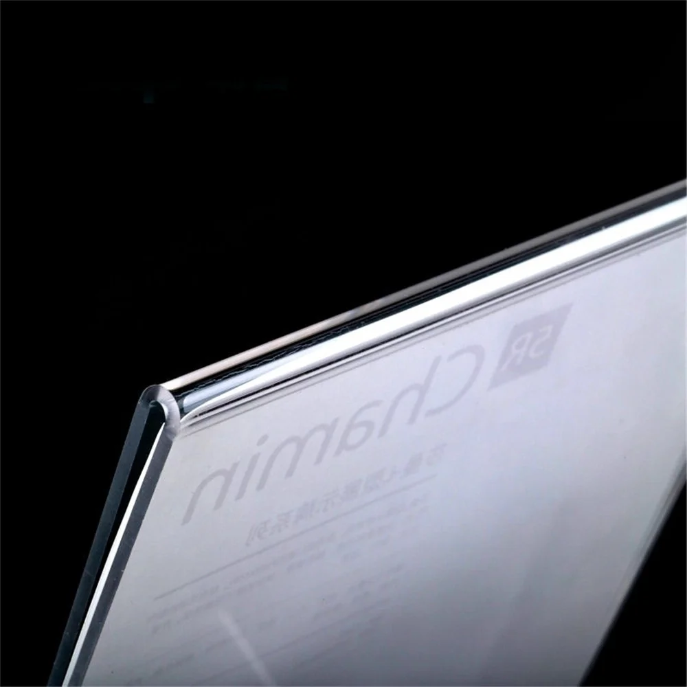 Acrylic Menu Desktop Counter Poster Holder Sign Display Stand Small Sign Price Card Tag Label Stand Case
