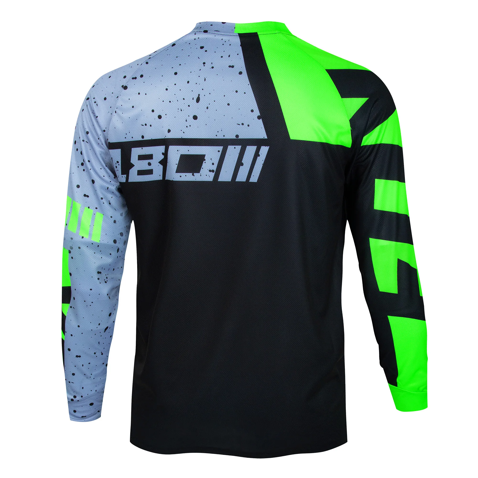 2027 Men's Alphabets Pattern Cycling Jerseys Active Breathable MoistureWicking Loose Long Sleeve Shirt For Biking Riding Sports view 3
