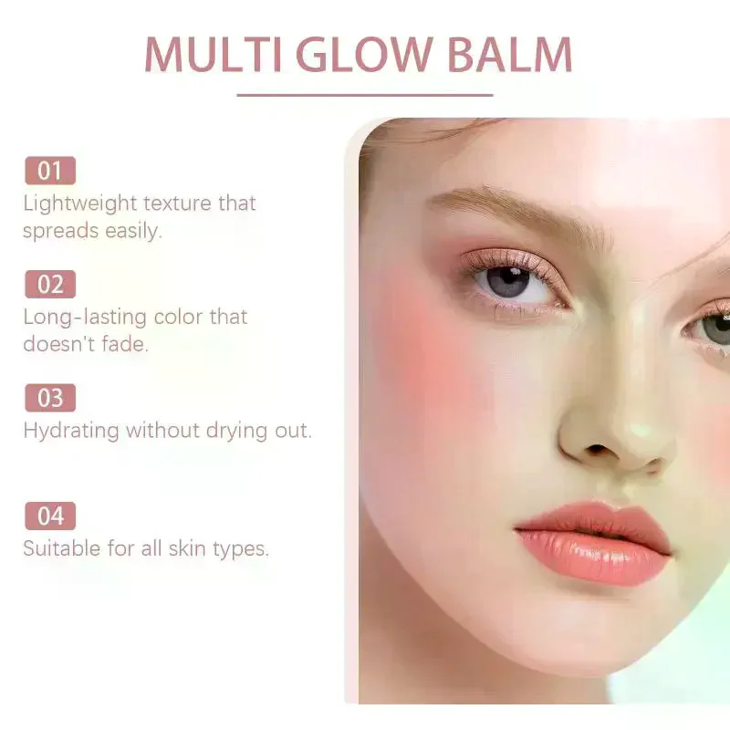Pink Cherry Blossom Cream Blush, Convenient For Everyday Wear, With a Sheer, Natural, Luminous Finish That Adheres