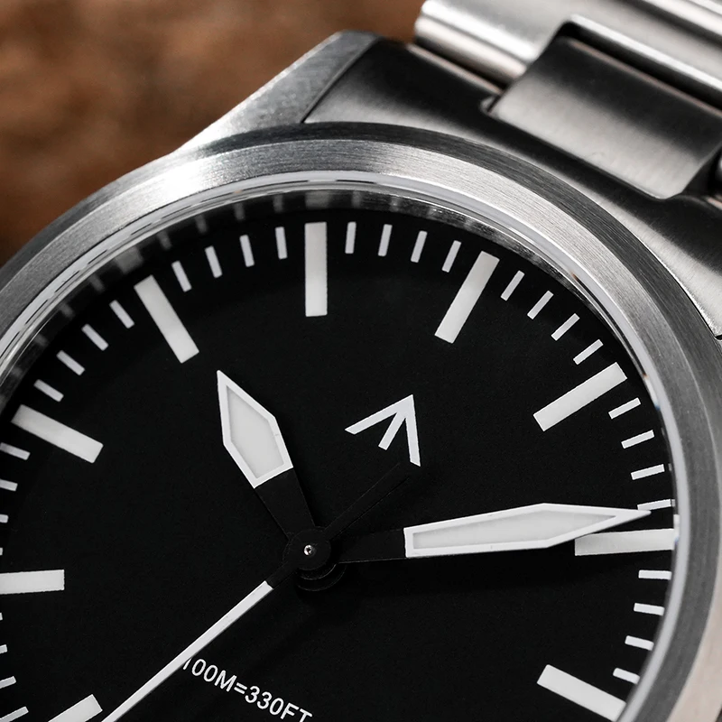 Militado ML18 ساعة كوارتز 316L الصلب القبة الياقوت الكريستال 100 متر مقاوم للماء خمر ساعة اليد VH31 حركة ساعة مضيئة