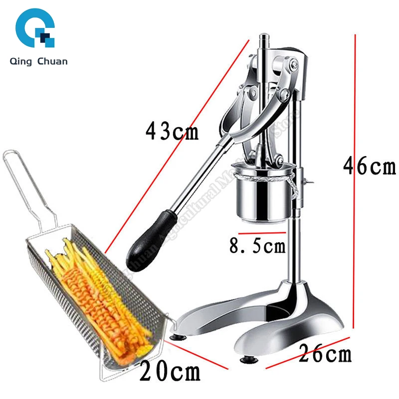 32cm French Fries Press Extruder Commercial Manual Thickened Stainless Steel Large Potato Chip Extruder
