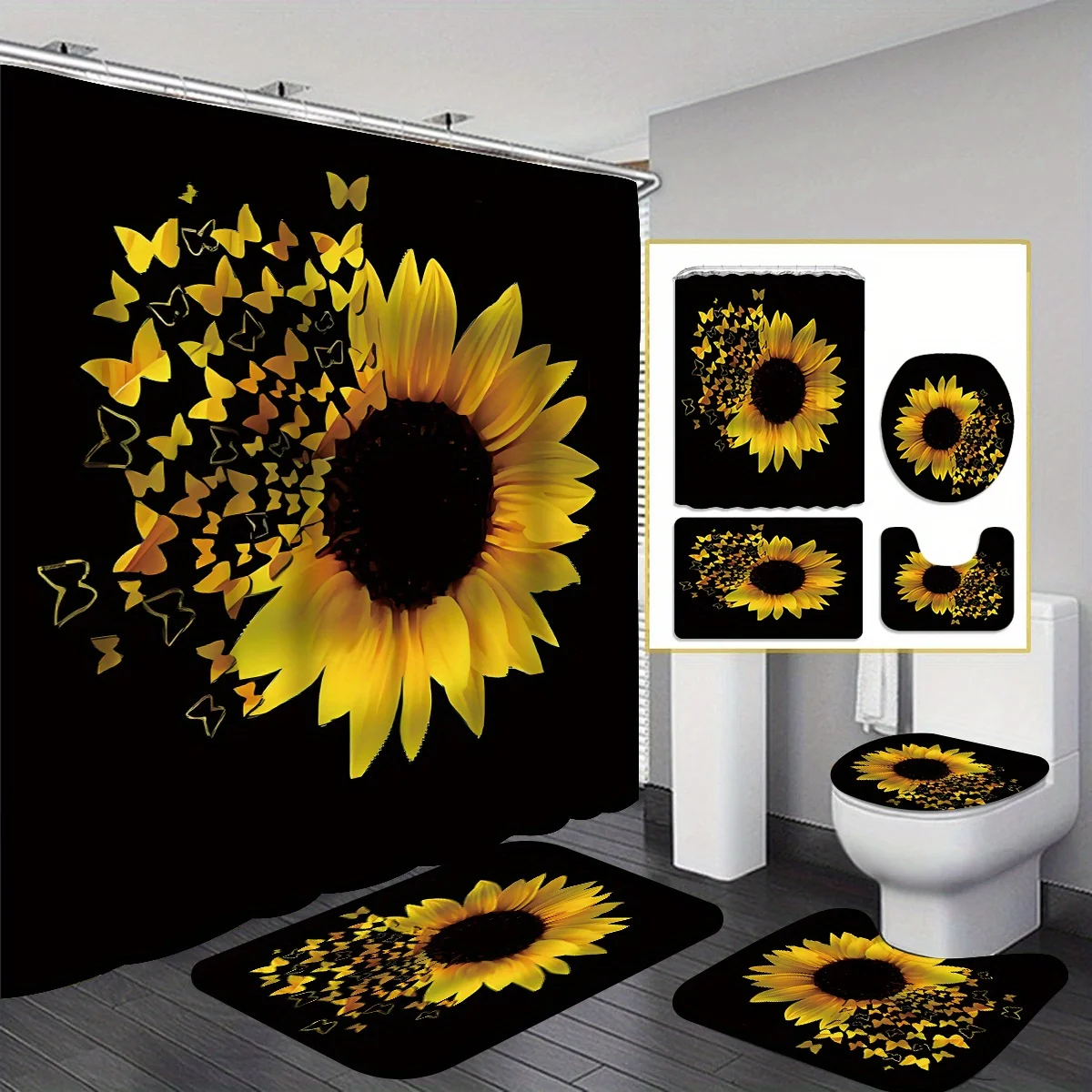 

4pcs Pink Diamond Eyelash Curtain Shower Curtain Decoration, Beautiful Housewarming Gift Modern Home Decoration, High Quality Sh