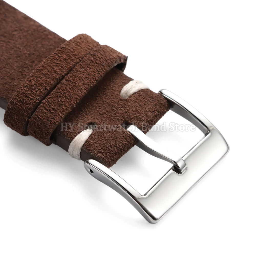 Замшевый кожаный ремешок для Seiko для Casio для Tudor, быстросъемный браслет для Rolex для Omega, браслет из воловьей кожи 18 мм, 20 мм, 22 мм