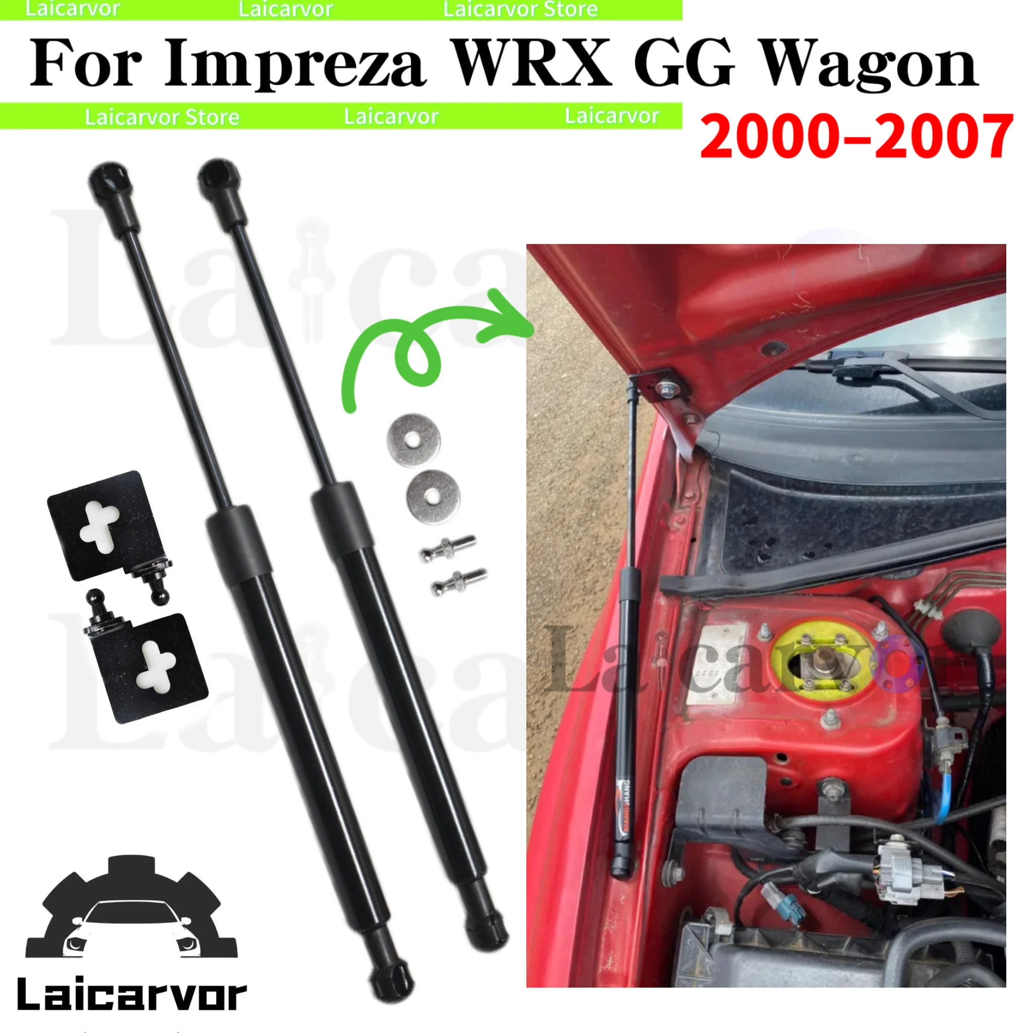 

1 комплект газовых стоек для Subaru Impreza WRX GG Wagon 2000-2007, передний капот, подъемная опора, демпфер, амортизаторы, поршни, стержни, цилиндры