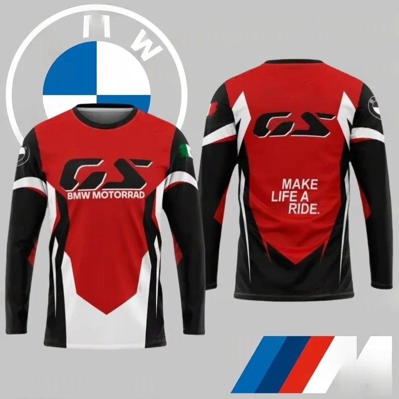 

2025 BMW Quick-drying New Long-sleeved High-end Luxury BMW Brand Casual T-shirt Bimmer Professional Cycling Suit Top Moto