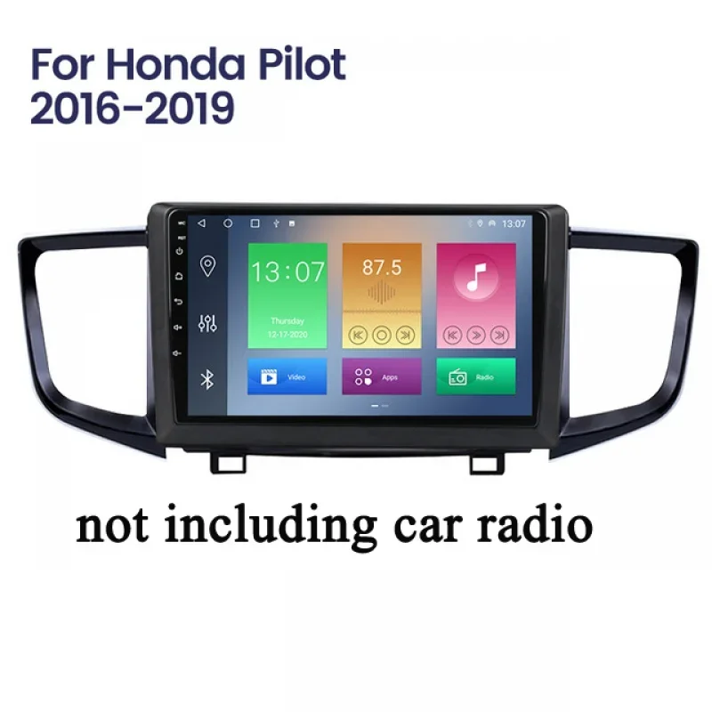 Android Car Radio DVD GPS Mp5 Plastic Fascia Panel For Honda Pilot 2016 2017 2018 2019 Radio Audio Dash Fitting Panel Kit