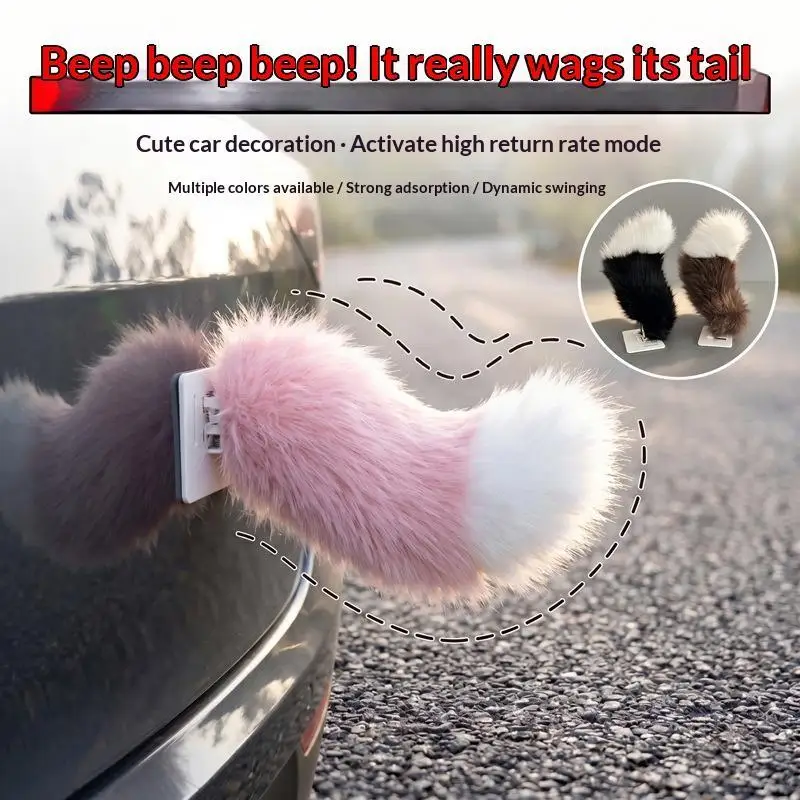 Wagging Electric Fox Tail Sound Activated Remote Control 1PC Ideal for Comic Con Cosplay Themed Party