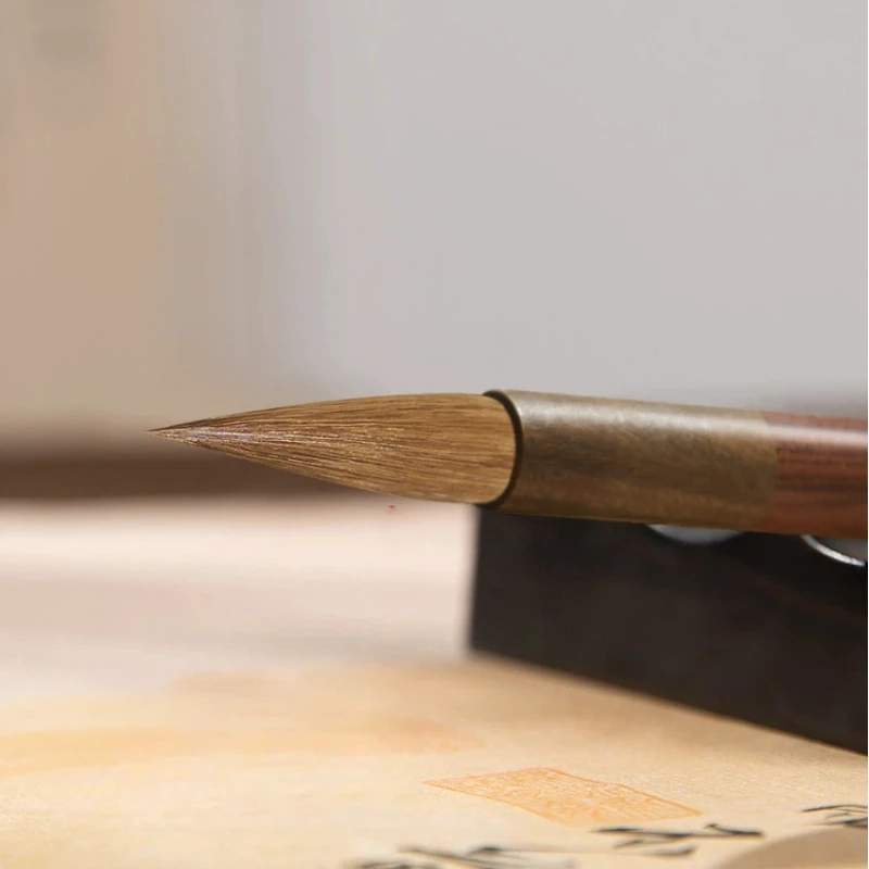 Chinese Regular Script Medium Calligraphy Brush Mixed Hair Beginner Adult Calligraphy Practice Brush For Regular Script Writing