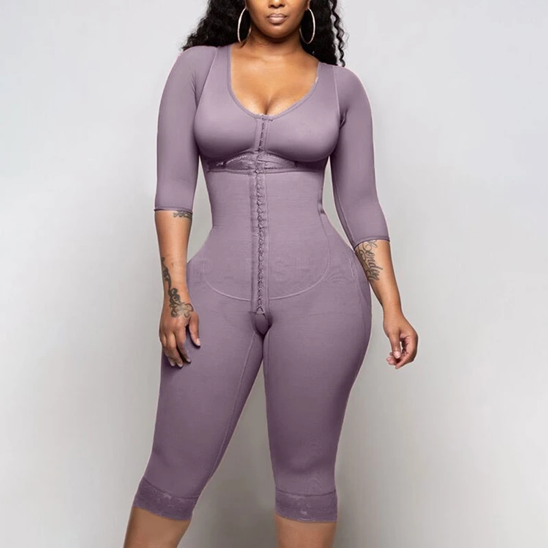 Fajas korset Colombia pengangkat bokong Shapewear wanita pengontrol perut pembentuk tubuh selubung depan pelangsing datar