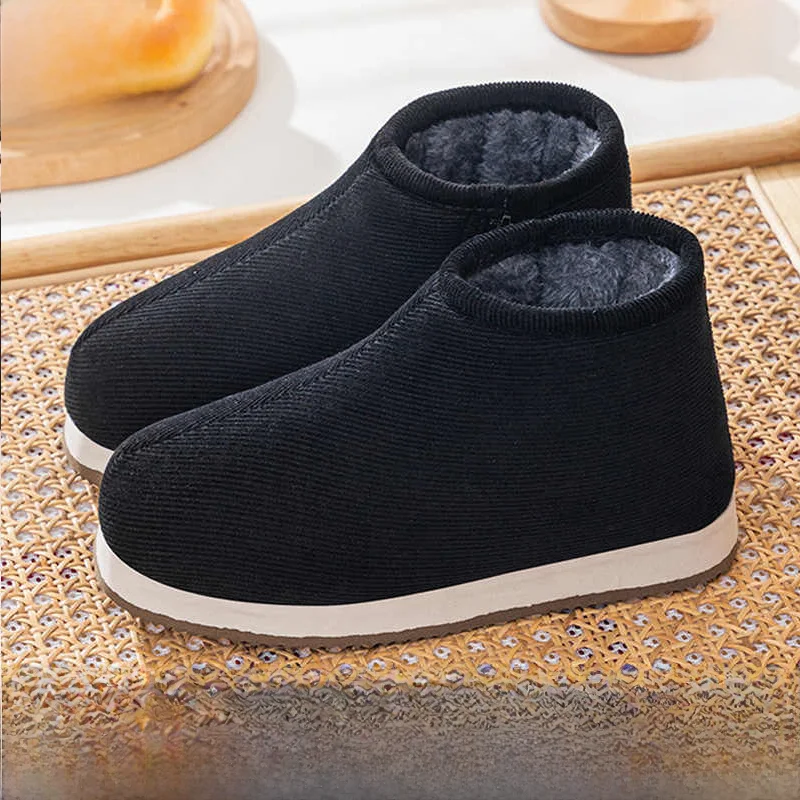 

Handmade Thiened Cotton oes High Top Velvet Warm Home Winter Women's oes Men's Casual oes round Toe Thi Heel