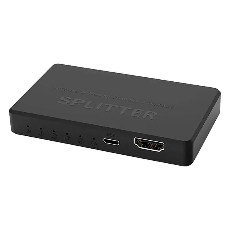 4K HD Splitter 4K Splitter 1 In 4 Out Switcher Splitter 4K Plug & Play Design 4K 30Hz 1 Input To 4 Outputs For Monitor