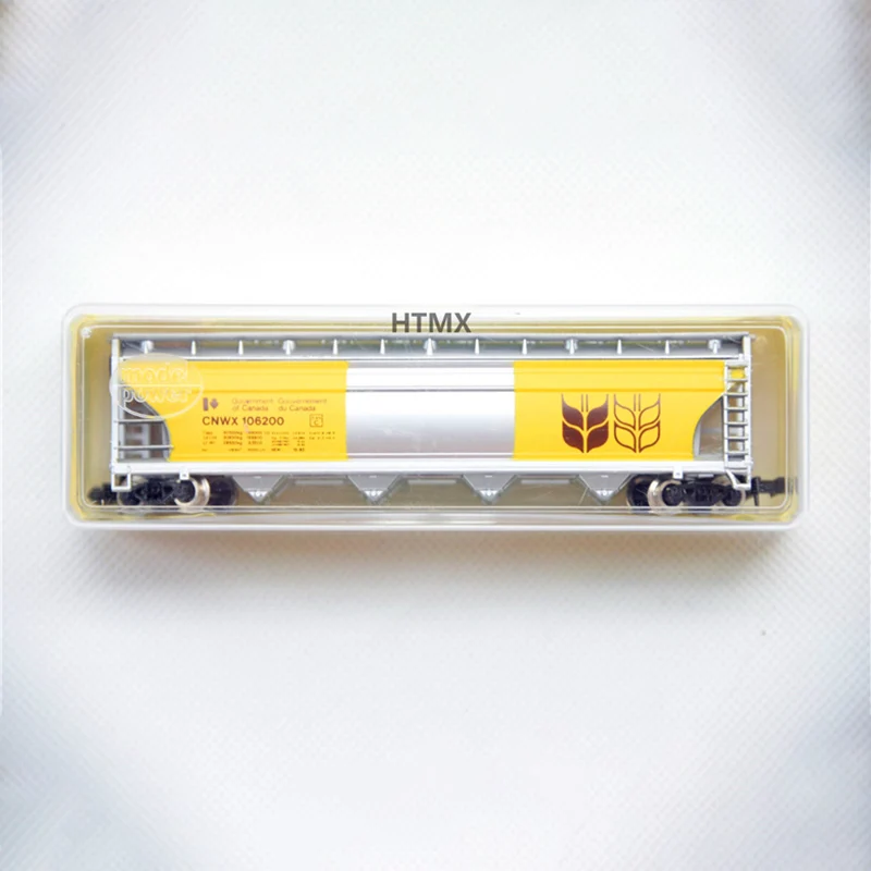 Orignial N Scale 1/160 Scale Yellow Wheat Grain Transporter Train Carriage Model CNWX#106200 CPWX Classic Collection Display