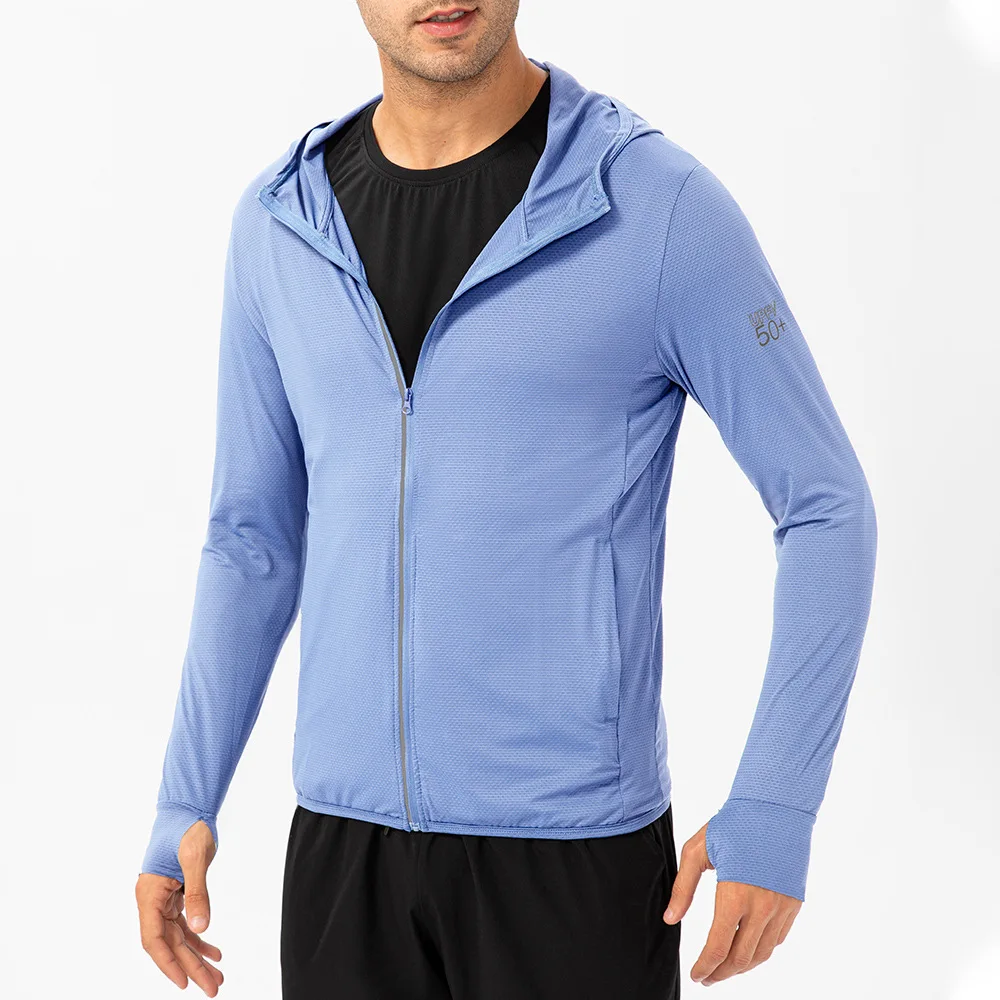 2024 Hooded Jacket Men's Sunscreen Clothing Quick drying Skin Windproof Coat Sunscreen sleeved Thin Breathable Outdoor Sports