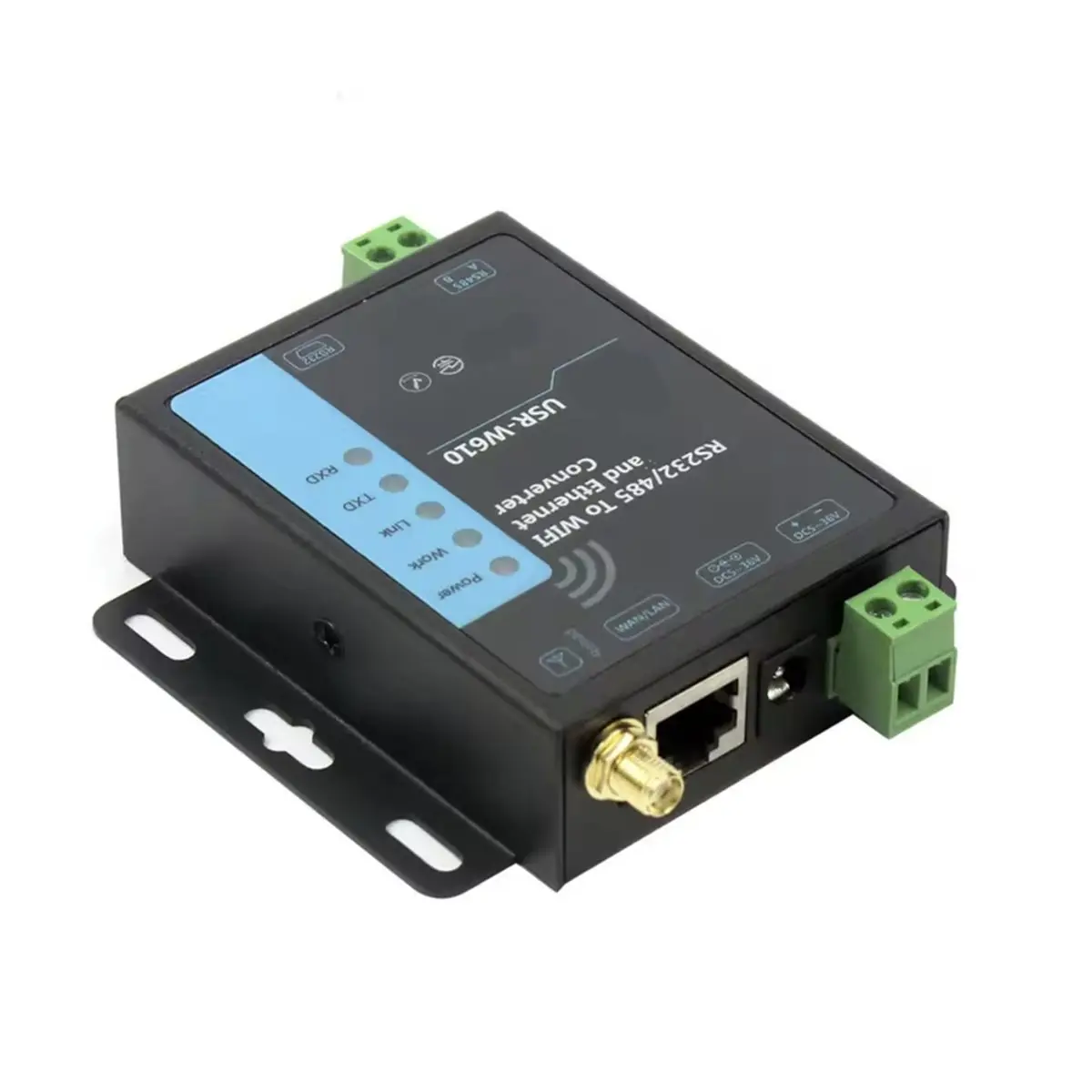 PROMOTION~ USR-W610 RS485/RS232 Support Port Modbus TCP/RTU Industrial WiFi Serial to Ethernet Converter EU PLUG