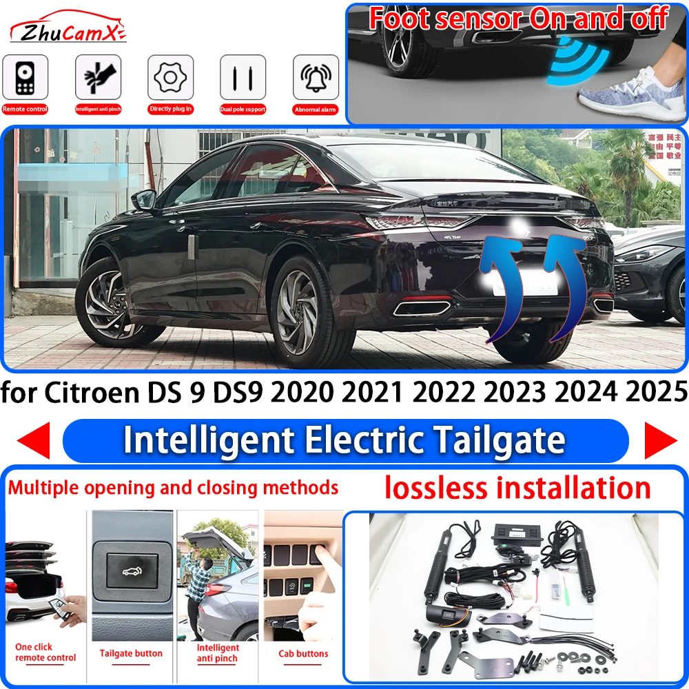 ZhuCamX for Citroen DS 9 DS9 2020 2021 2022 2023 2024 2025 Power Liftgate Trunk Electric Suction Tailgate Tail Gate Lift Strut