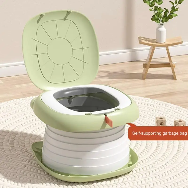 Portable Toddler Potty Folding Travel Car Potty Folding Portable Potty For Travel Small & Convenient With Absorbent Paper