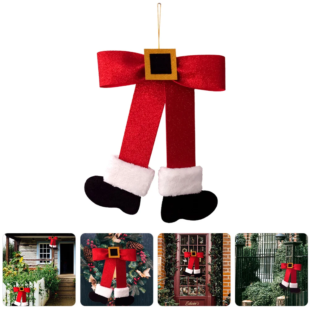 

Christmas Bow Pendant Compact Festive Hanging Decoration for Tree Holiday Xmas Party Favors Decorative Props Xmas Bow Ornaments