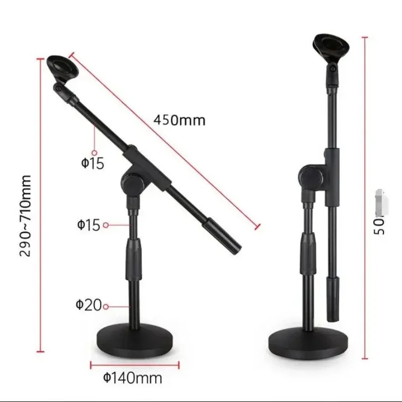 Universal Universal Adjustable Tabletop Mic Holder Arm Stand Mic Adjustable Table Stand Microphone Holder