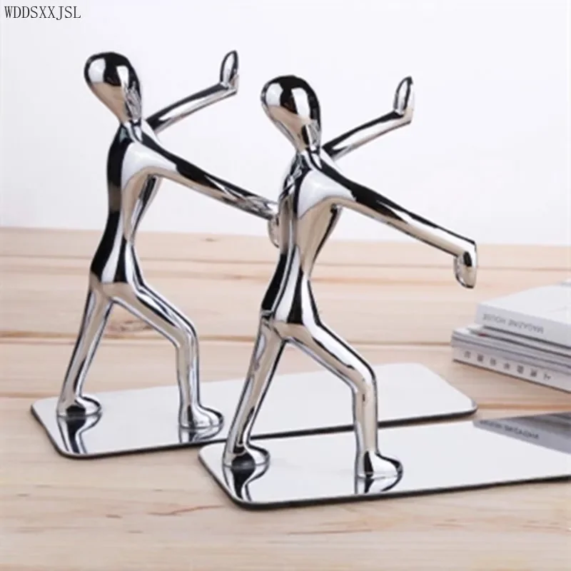 European-style creative abstract humanoid bookends ornaments metal crafts home decoration study bookends ornaments