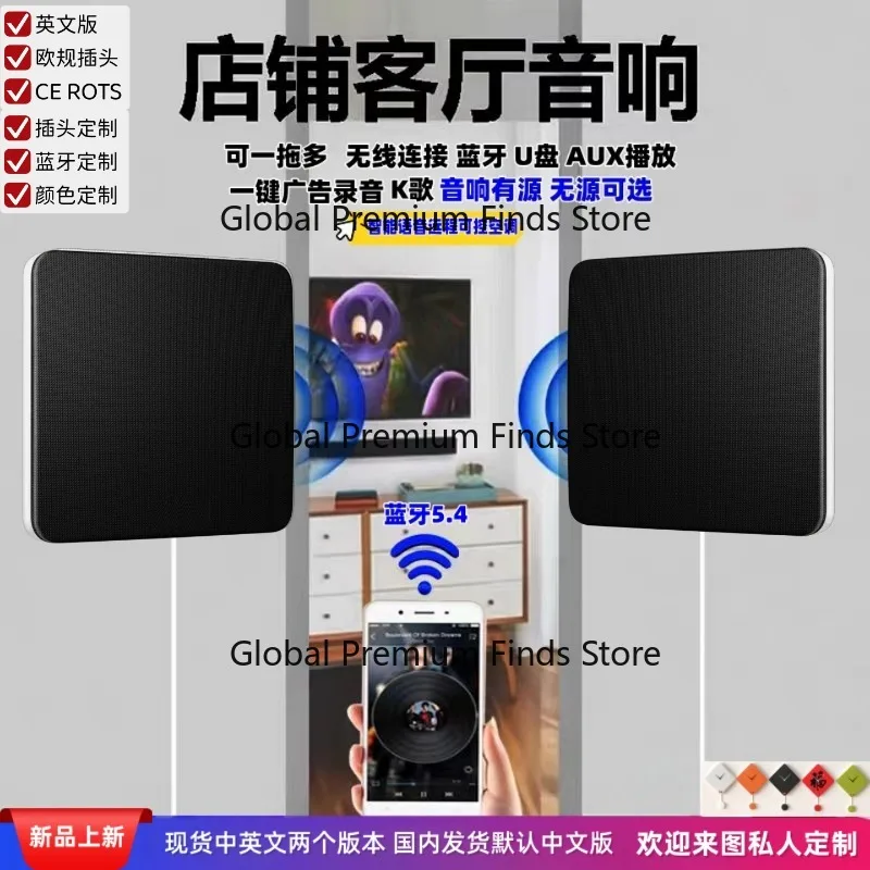 Bluetooth Wall Ceiling Speaker System Accessories, Multi Speaker Fittings for Commercial Shop Supermarket Coffee Store