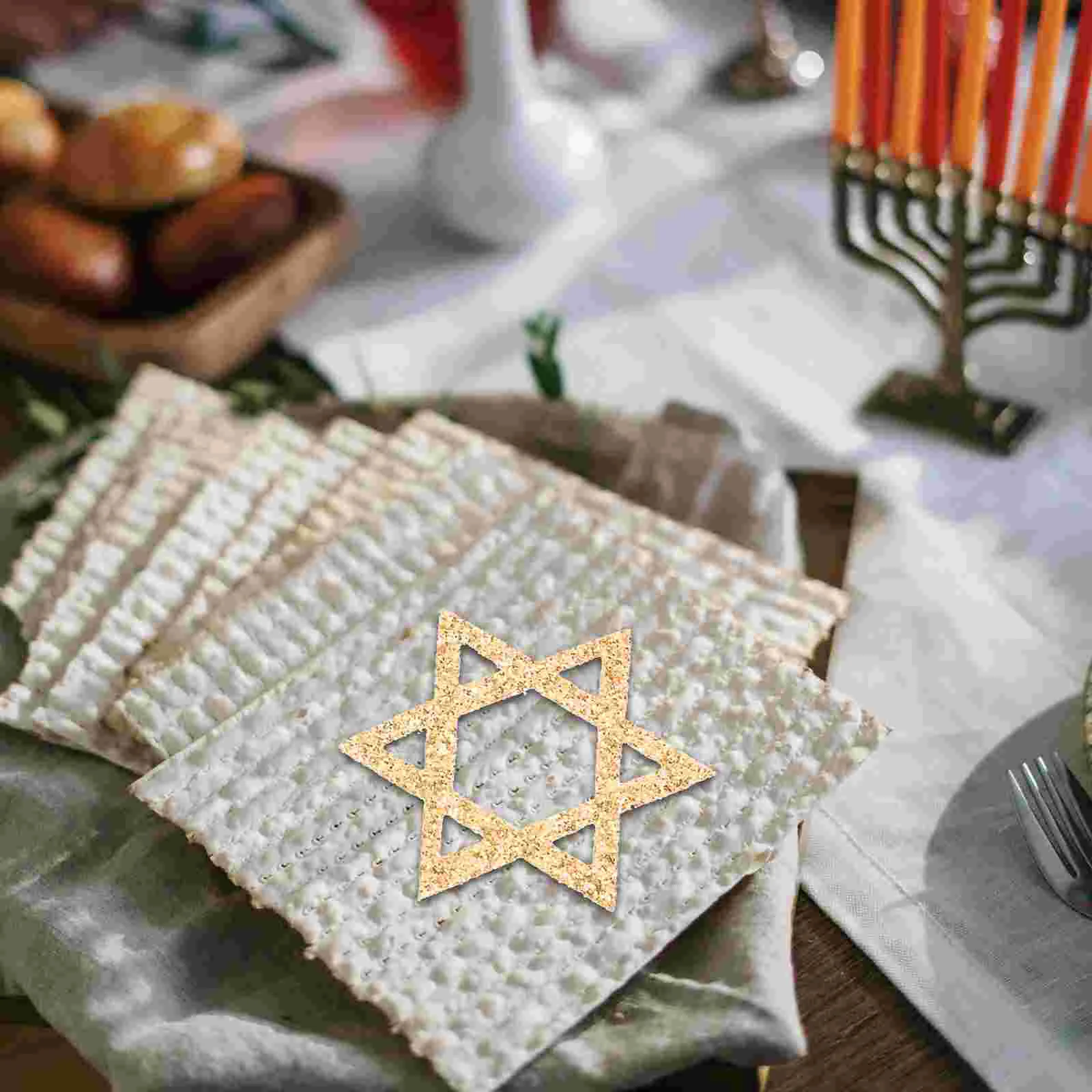 50 Pcs Hanukkah Decoration Decorative Party Adorn Practical Supplies Spread Table for Colorful Centerpiece