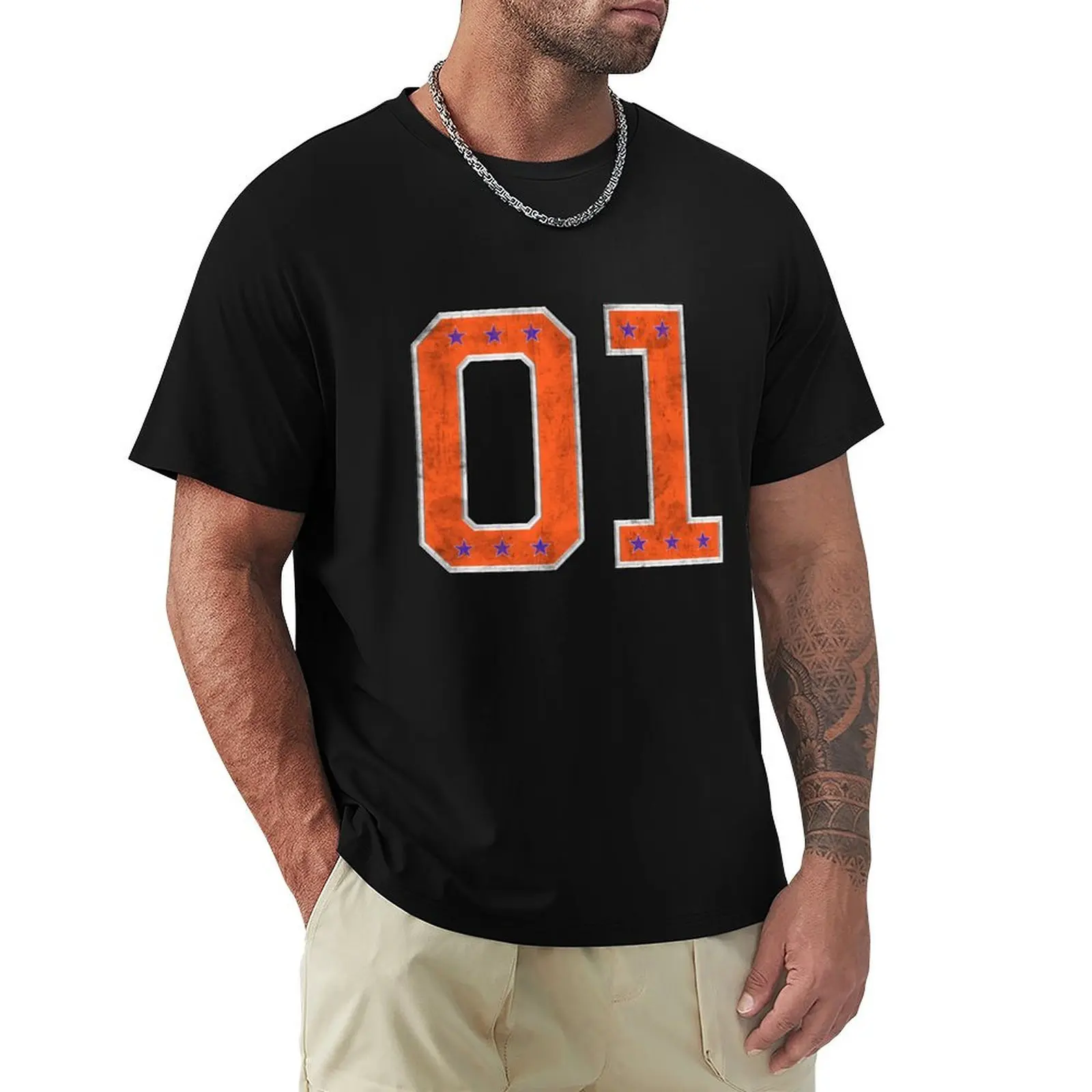 01 General Lee Style T-Shirt Stretch Fabric Comfort T-Shirt