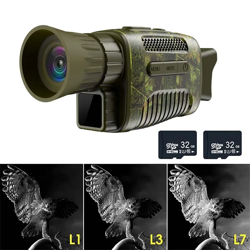 NV650 7 Levels Infrared Night-Visions Device 1080P 4X Digital Zoom Day Night Photo Video Shooting Hunt Monocular Scope Telescope