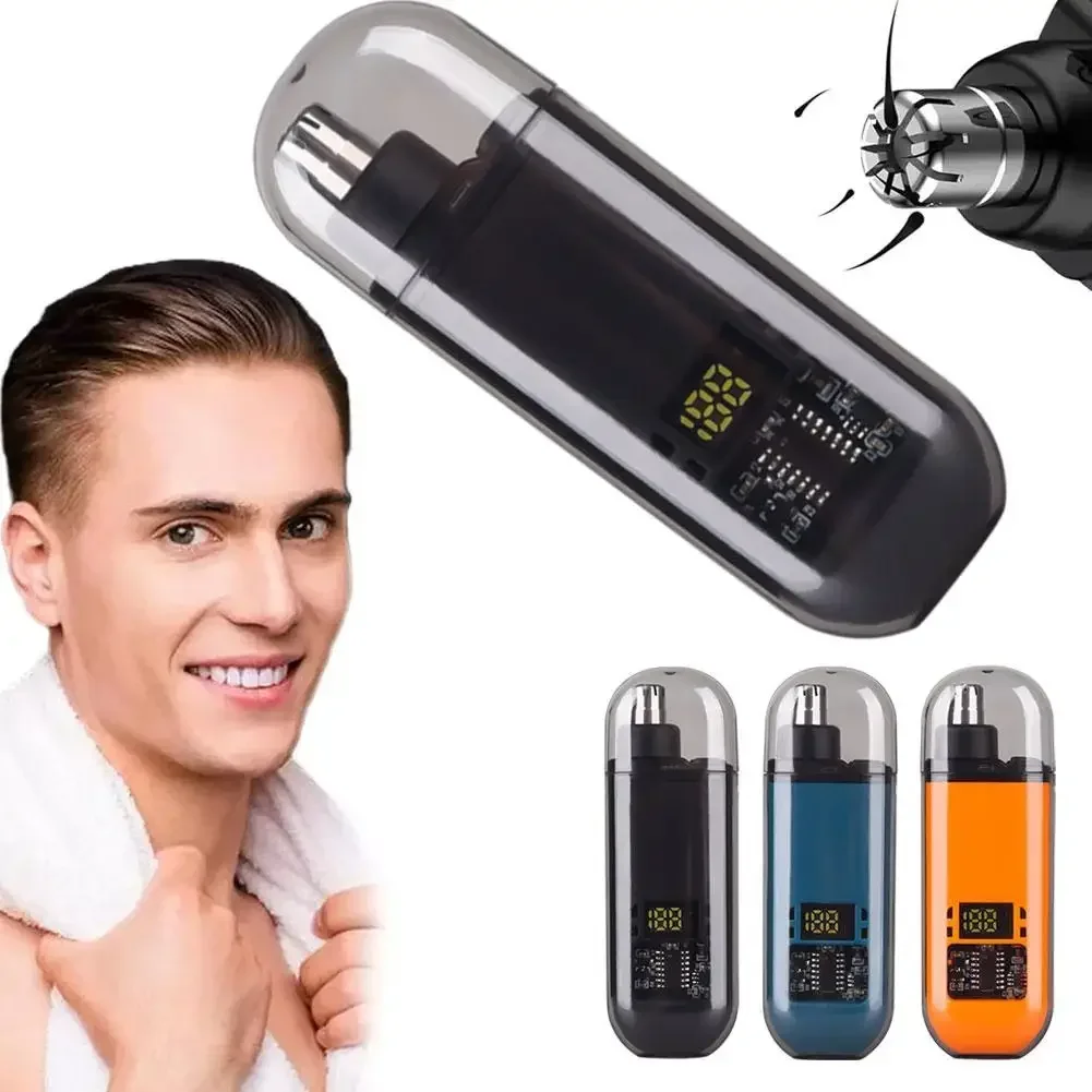 2 in 1 Electric Portable Ear and Nose Hair Trimmer Clipper 2024 Professional Painless Portable Eyebrow for Men Nose Hair