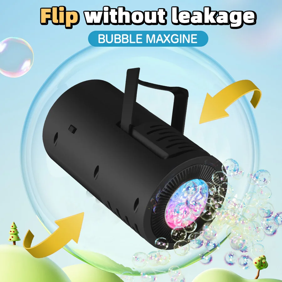 子供用ハンドヘルドバブルマシン全自動バブルマシンおもちゃ屋外結婚式小道具ゲームバブル水電池なし
