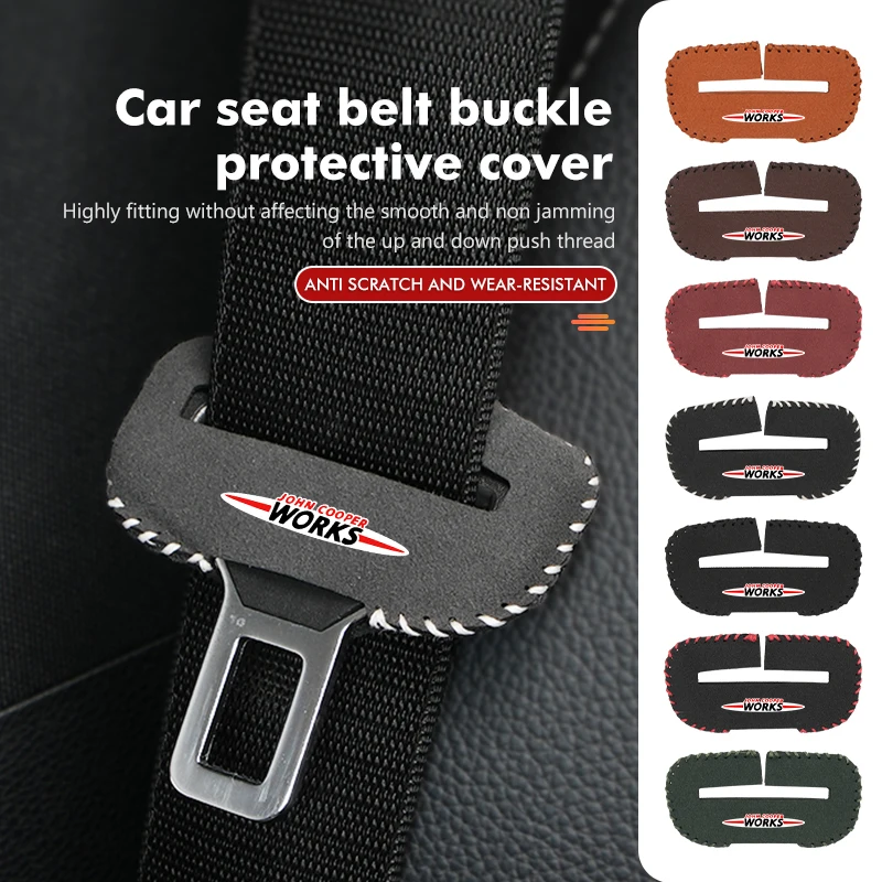 Car Seat Belt Buckle Clip Protector Case Anti-Scratch Cover For MINI Cooper S R50 R52 R53 R55 R56 F54 F55 F56 F60