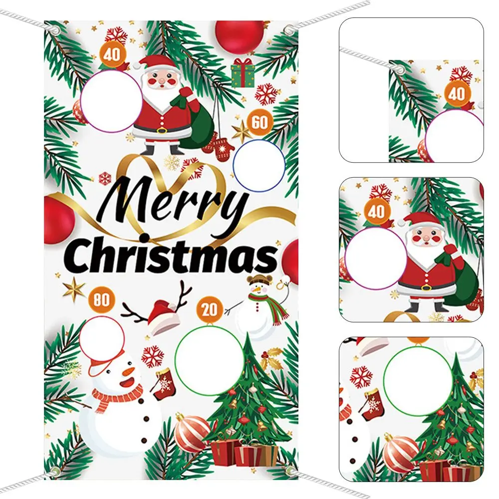 Hot Party Games Kerstman Sneeuwpop Buitenspeelgoed Kerst Gooien Spel Vlag Veilig Gooien Gooien Banner Speel Zitzakken