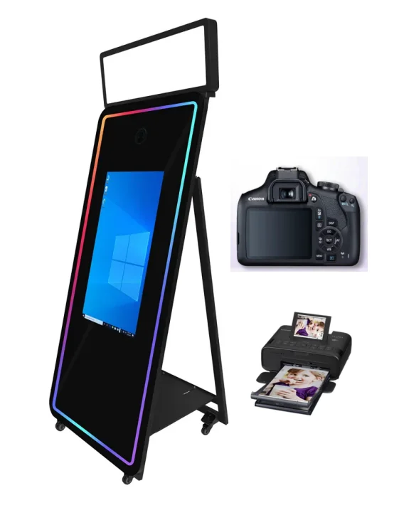 New 70 Inch Mirror Photo Booth 32 Inch Touch Screen Selfie Portable Photobooth For Wedding Party Activity Photo Booth Machine