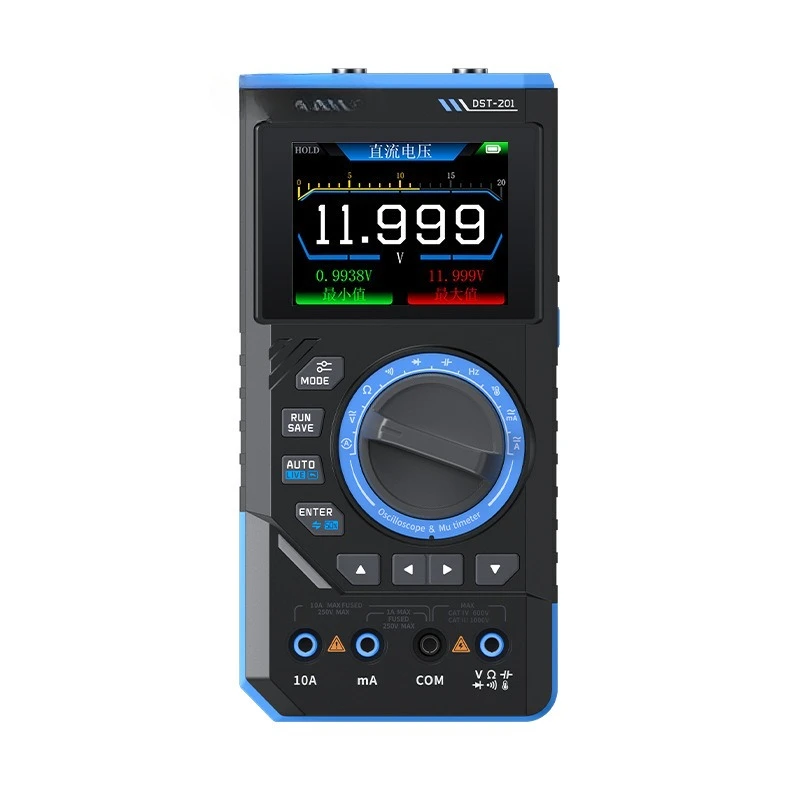 

DST210/201 3-in-1 4-bit and a half digital multimeter 10M bandwidth oscilloscope signal generation